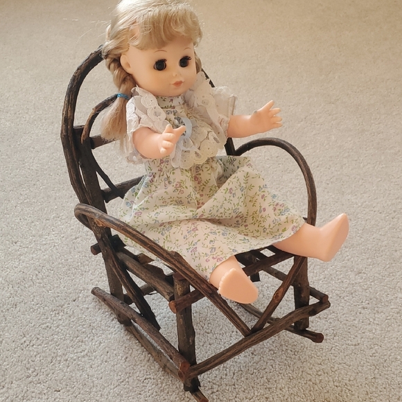 Rustic Wooden Rocking Chair Accent - Picture 6 of 6